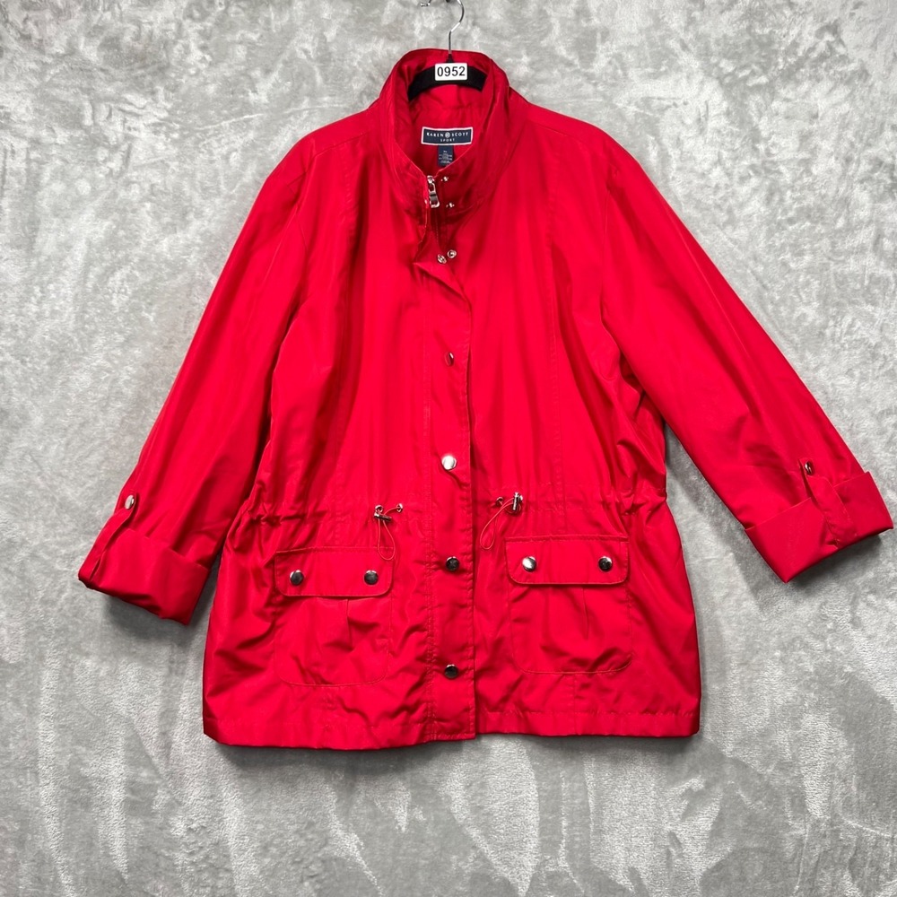 Karen Scott Sport Jacket Women's‎ XL Red Sport Outdoor